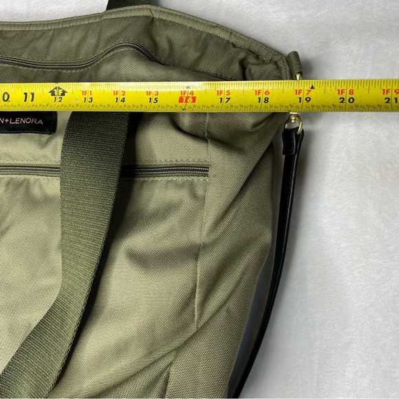 LOGAN + LENORA Waterproof DayTripper (Canvelle) Beach Bag Green Washable Tote - Picture 11 of 12